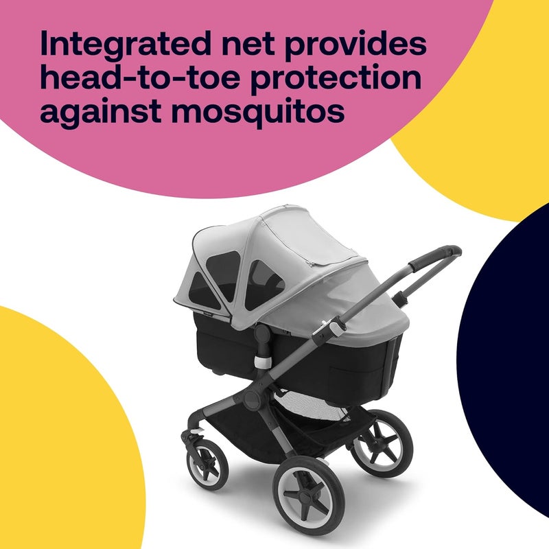 Bugaboo Breezy Sun Canopy with Ventilation Panels & Built-in Mosquito Net – Compatible with Fox, Kangaroo, Cameleon 3, and Lynx Strollers – UPF 50+ Fabric & Water-Repellent Protection - Image 5